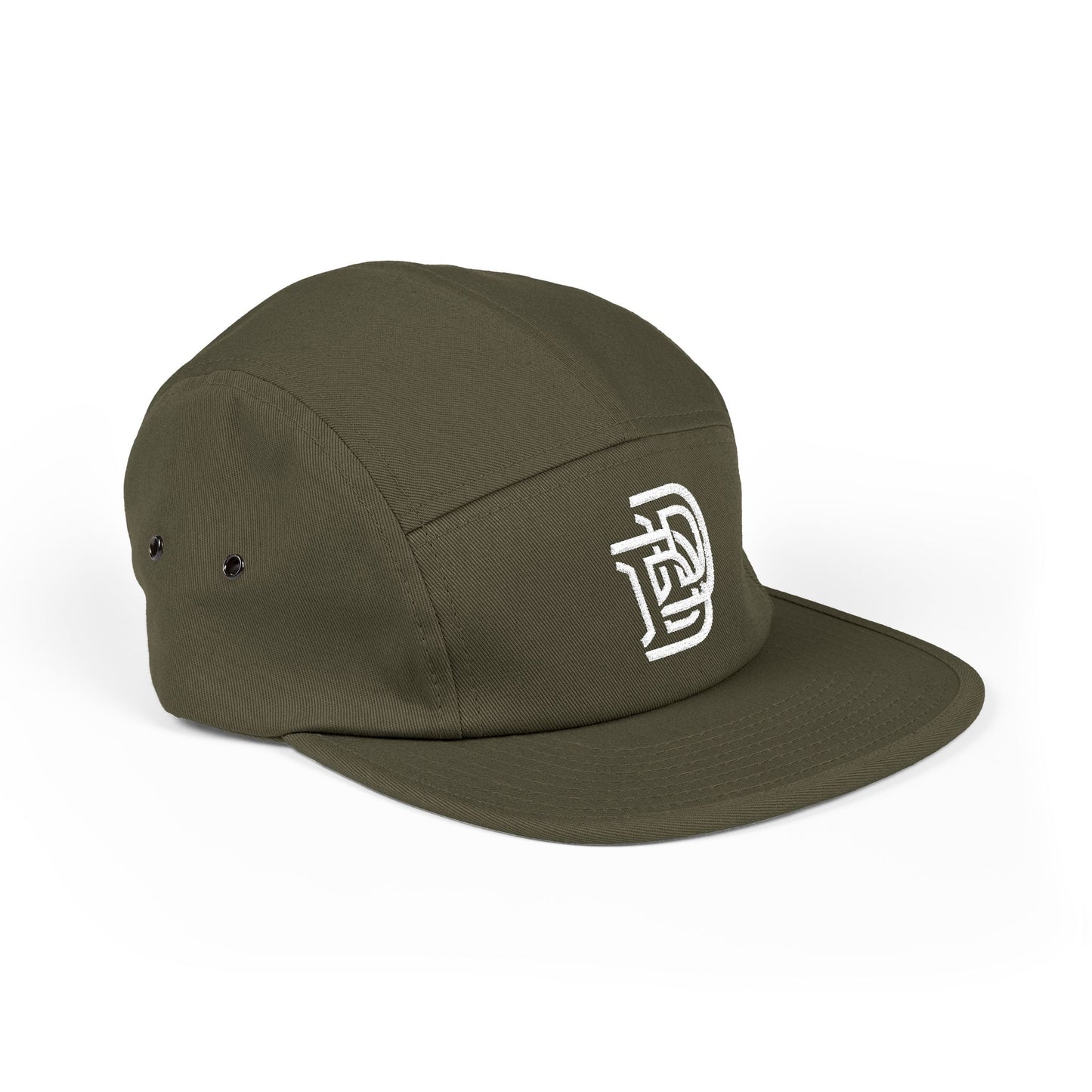 Embroidered D Logo 5-Panel Cap — Minimal Streetwear Hat