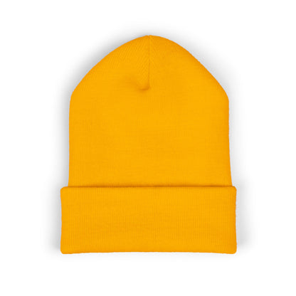 Embroidered Monogram Cuffed Beanie — Classic Initial D Knit Hat