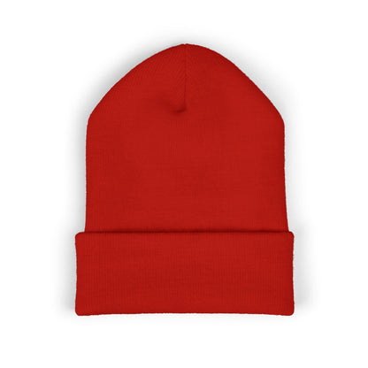 Embroidered Monogram Cuffed Beanie — Classic Initial D Knit Hat