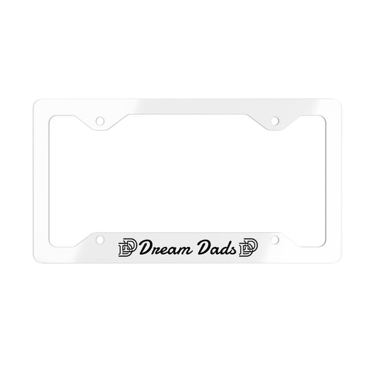 Dream Dads Metal License Plate Frame — Chrome Car Plate Holder for Father’s Day & New Dads