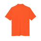 Orange Performance Polo with 'D' Chest Logo — Men's Golf & Team Shirt