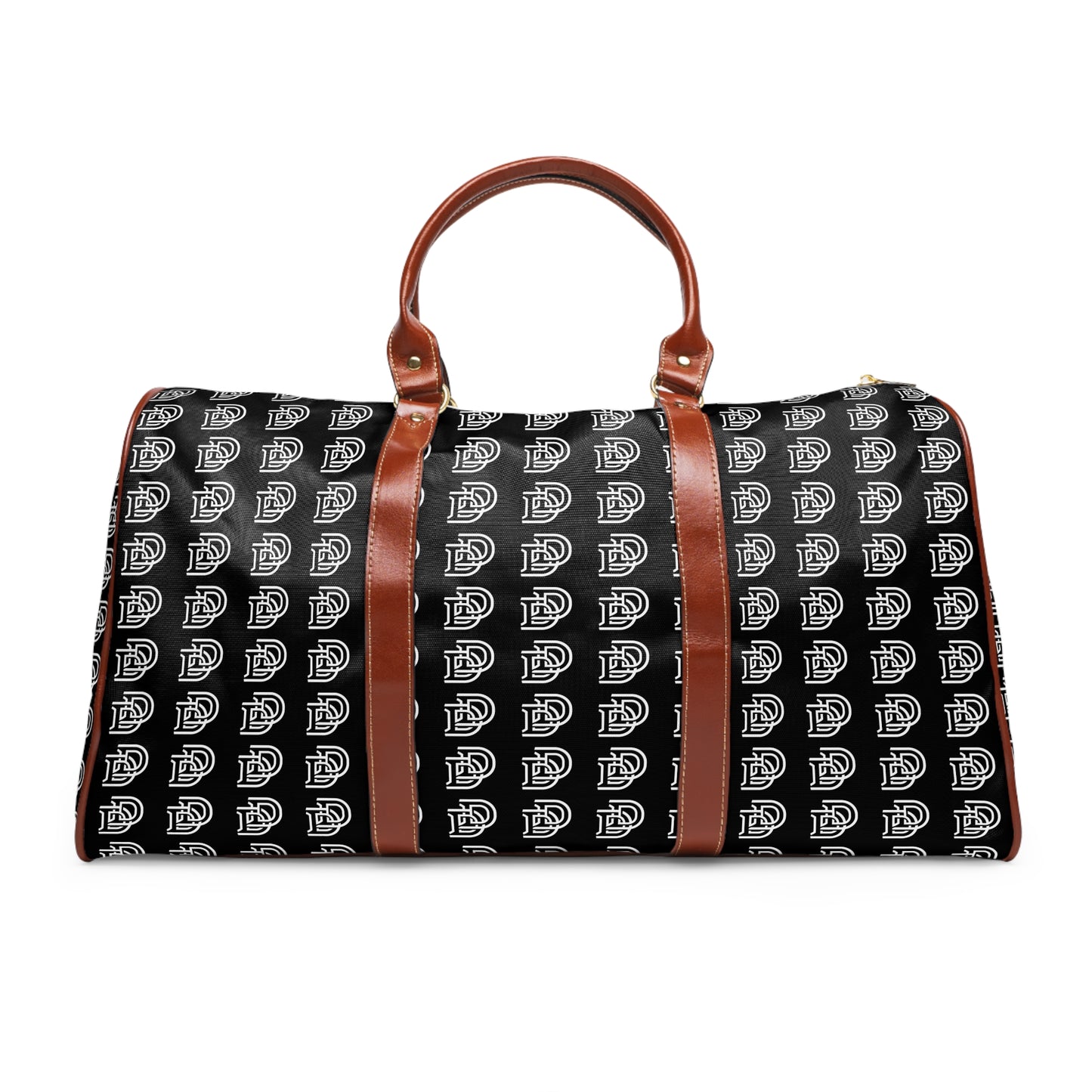 Monogram Waterproof Travel Duffle Bag — Black Patterned Weekender