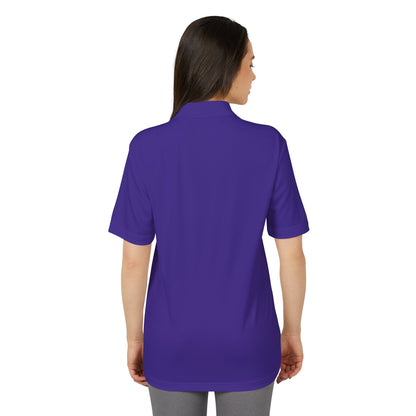 Orange Performance Polo with 'D' Chest Logo — Men's Golf & Team Shirt