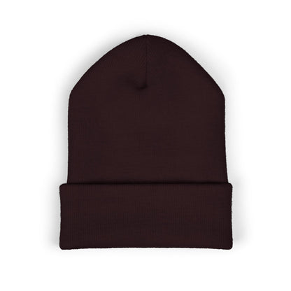 Embroidered Monogram Cuffed Beanie — Classic Initial D Knit Hat
