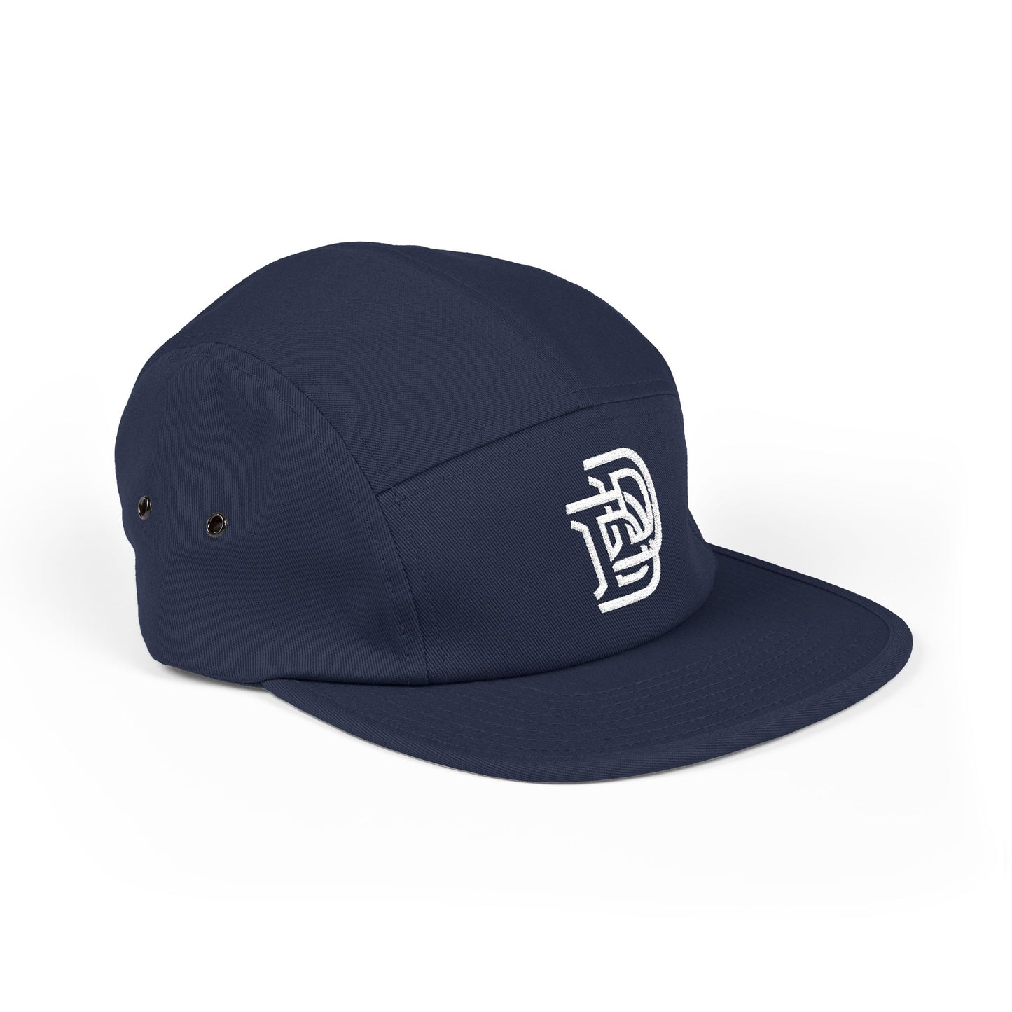Embroidered D Logo 5-Panel Cap — Minimal Streetwear Hat