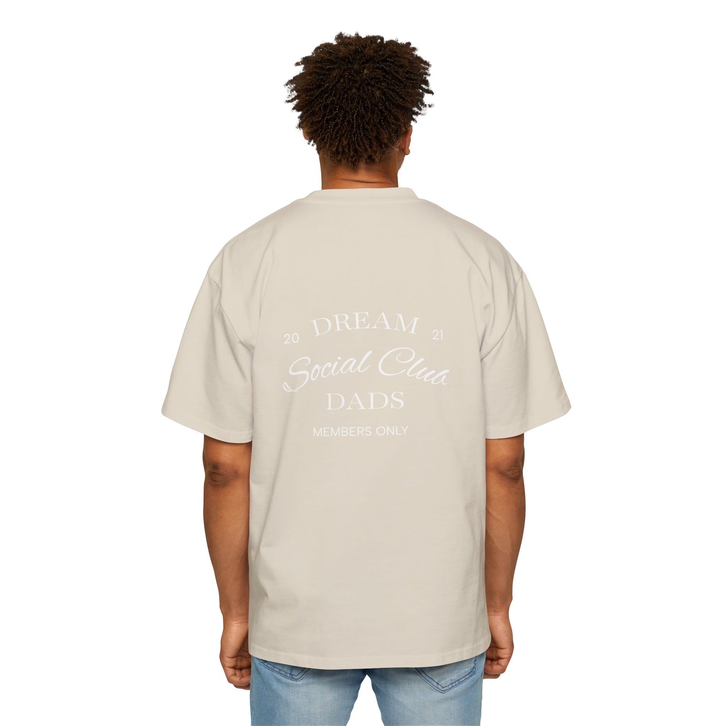 Dream Dads Tee — 'Dream Social Club Dads' Red Oversized Men's T-Shirt