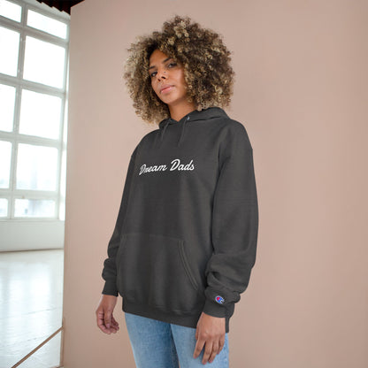 Dream Dads Hoodie — Minimal Script Front & Interlocking DD Back Pullover