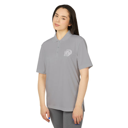 Orange Performance Polo with 'D' Chest Logo — Men's Golf & Team Shirt