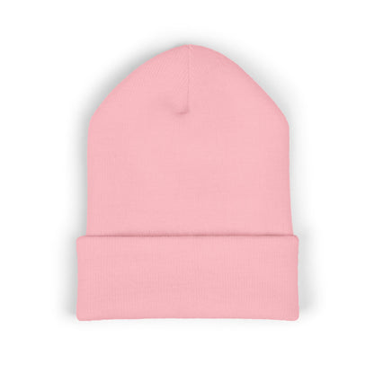 Embroidered Monogram Cuffed Beanie — Classic Initial D Knit Hat