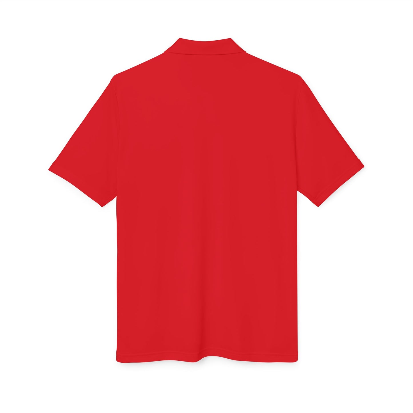 Orange Performance Polo with 'D' Chest Logo — Men's Golf & Team Shirt