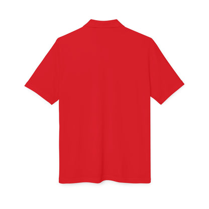 Orange Performance Polo with 'D' Chest Logo — Men's Golf & Team Shirt