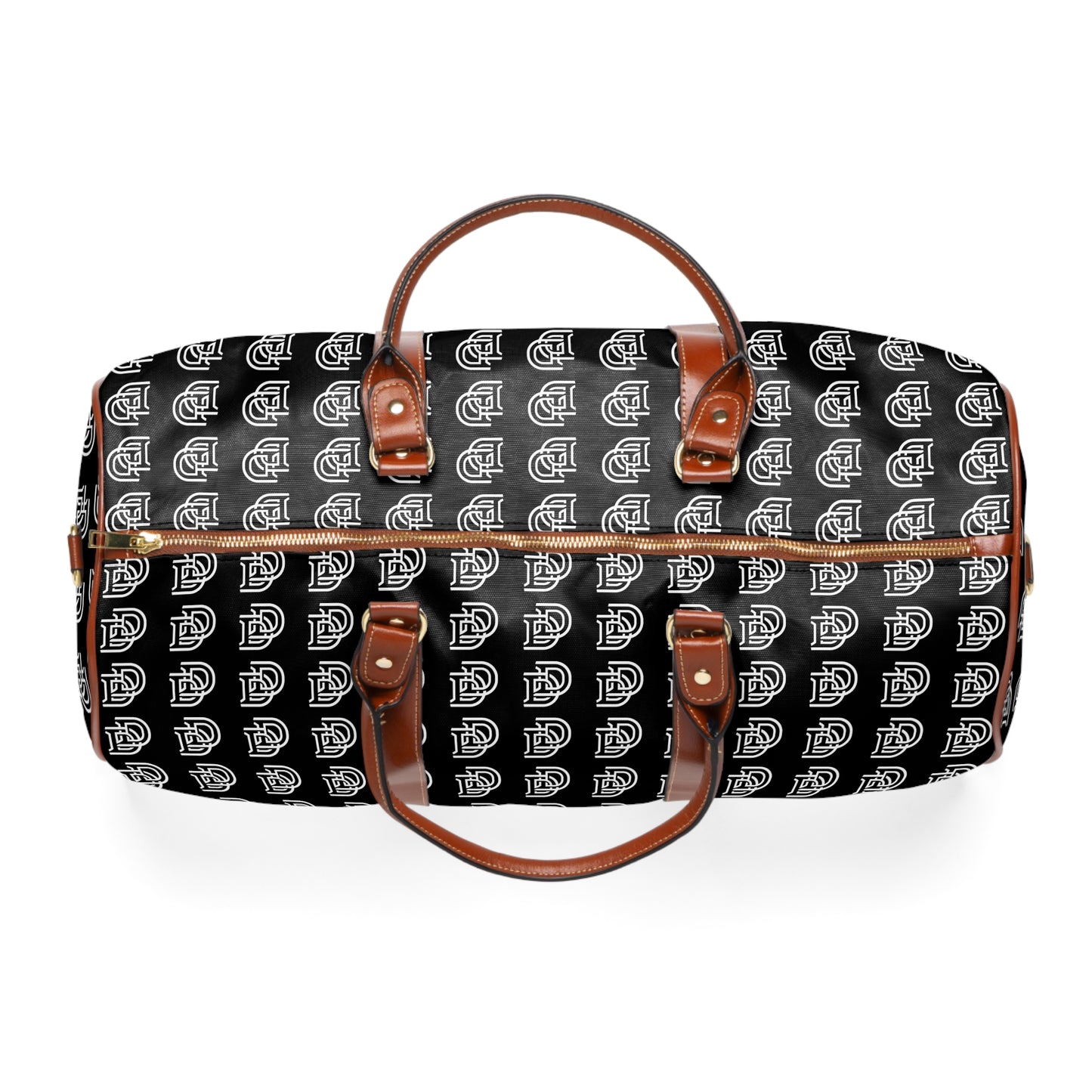 Monogram Waterproof Travel Duffle Bag — Black Patterned Weekender