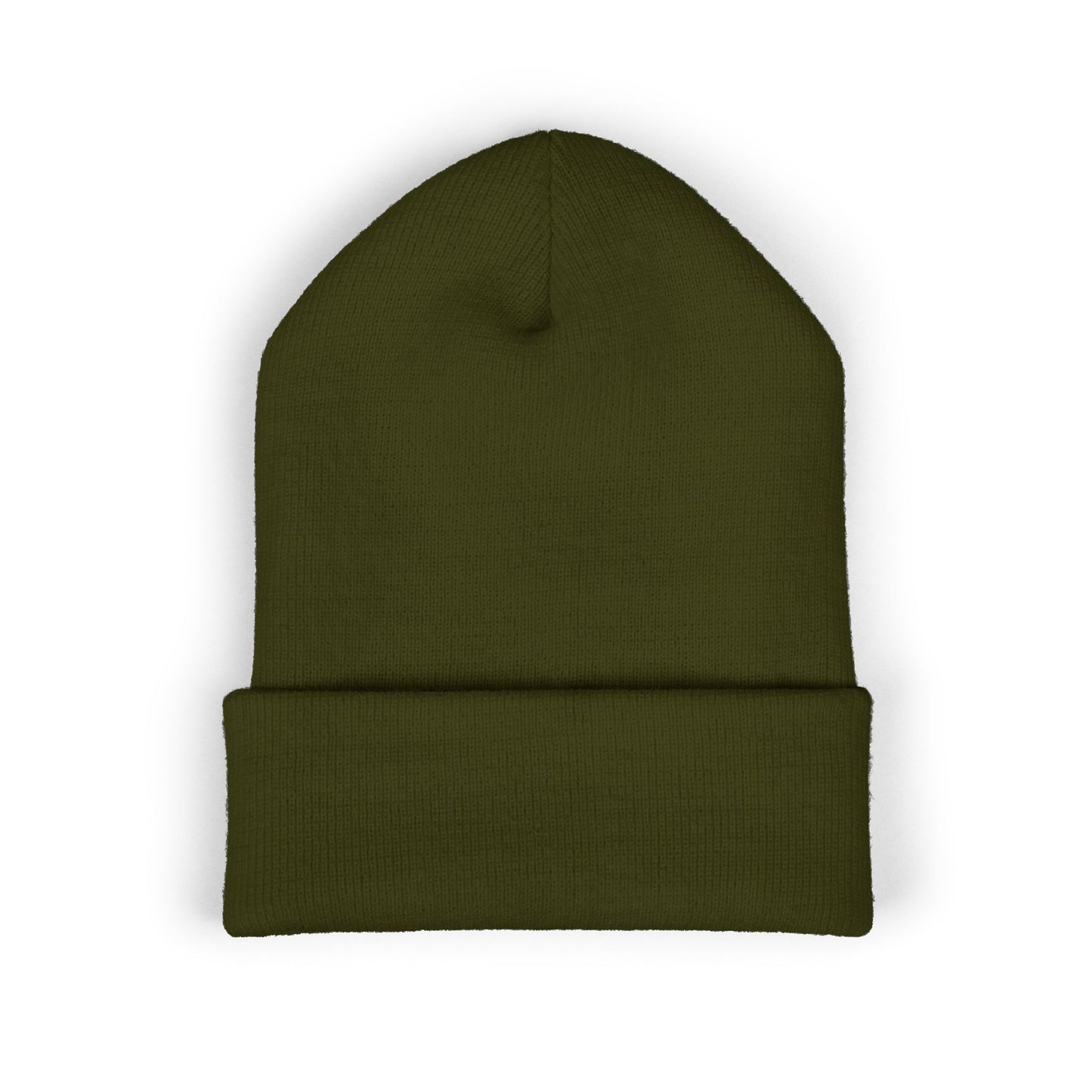 Embroidered Monogram Cuffed Beanie — Classic Initial D Knit Hat