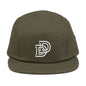 Embroidered D Logo 5-Panel Cap — Minimal Streetwear Hat