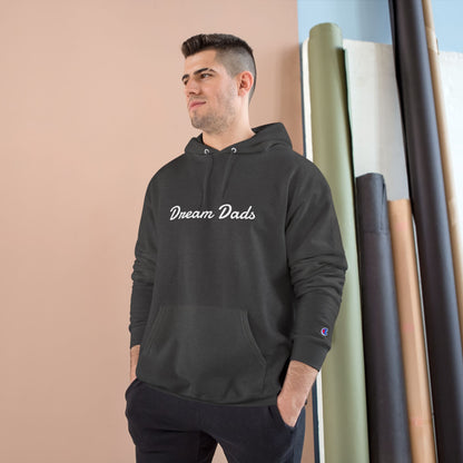 Dream Dads Hoodie — Minimal Script Front & Interlocking DD Back Pullover