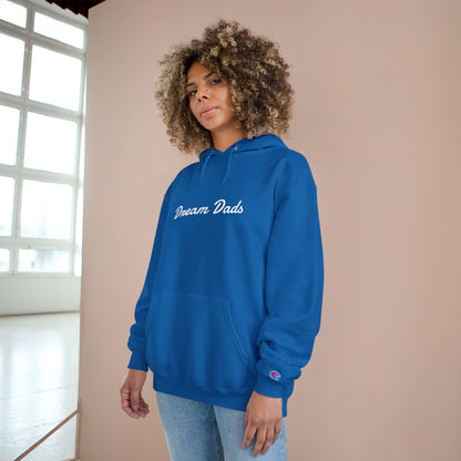 Dream Dads Hoodie — Minimal Script Front & Interlocking DD Back Pullover