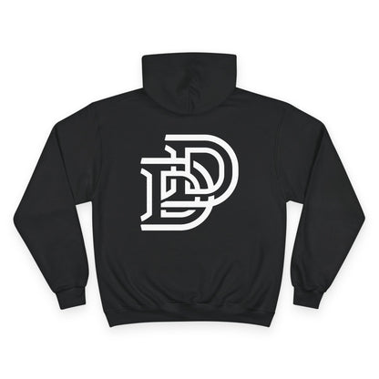 Dream Dads Hoodie — Minimal Script Front & Interlocking DD Back Pullover
