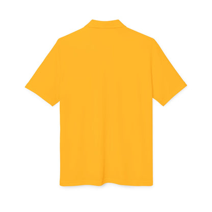 Orange Performance Polo with 'D' Chest Logo — Men's Golf & Team Shirt