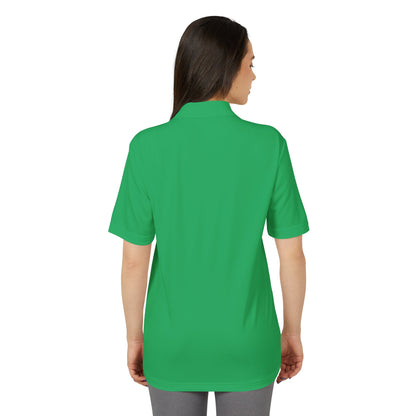 Orange Performance Polo with 'D' Chest Logo — Men's Golf & Team Shirt