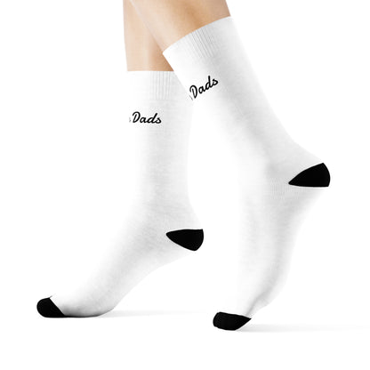 Dream Daddy Crew Socks — Novelty White Socks with Script Text