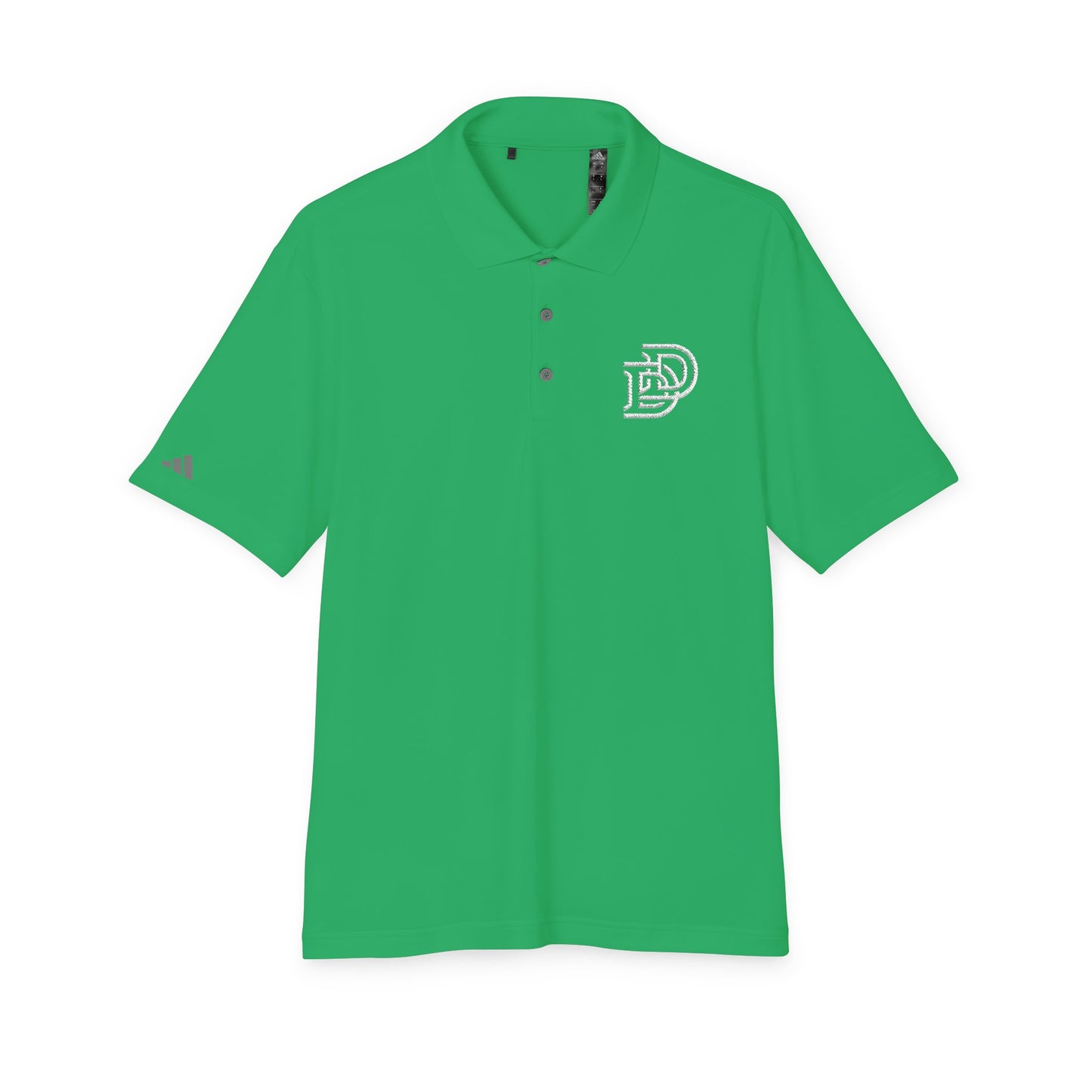 Orange Performance Polo with 'D' Chest Logo — Men's Golf & Team Shirt