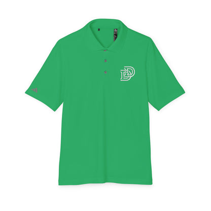 Orange Performance Polo with 'D' Chest Logo — Men's Golf & Team Shirt