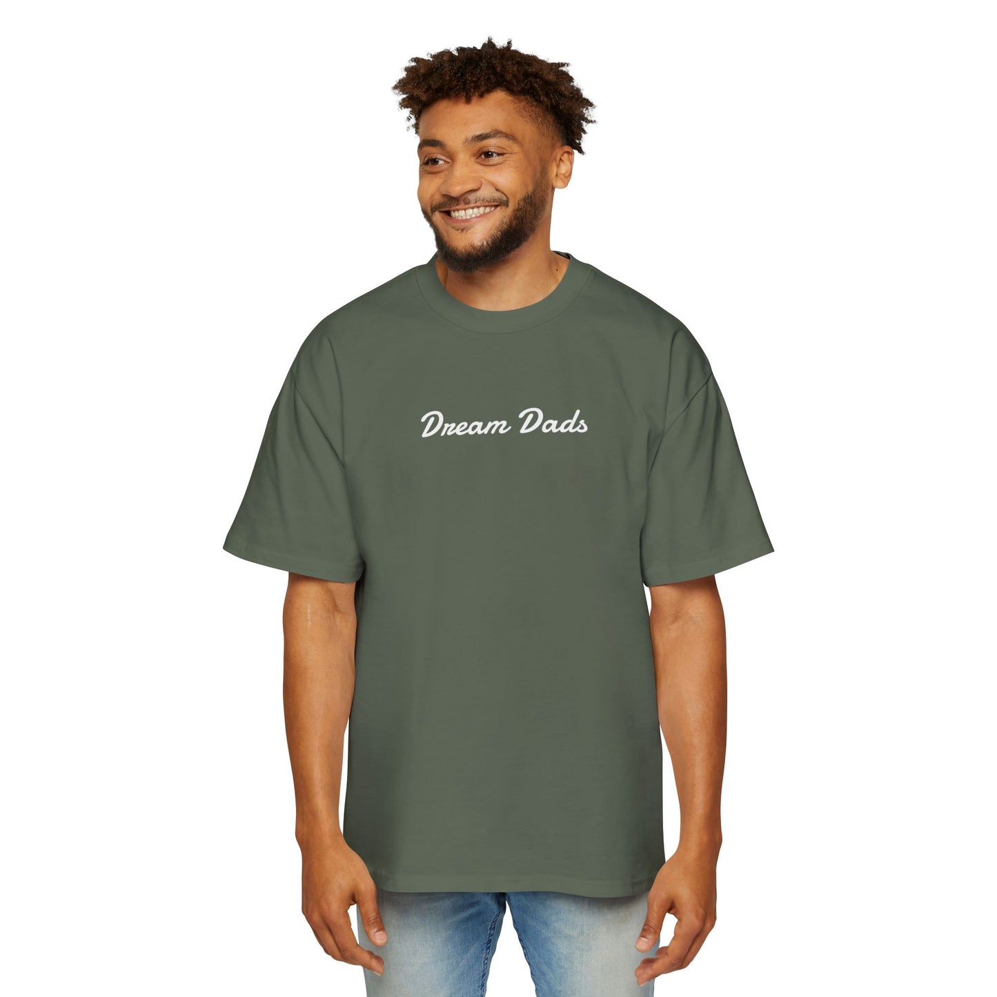 Dream Dads Tee — 'Dream Social Club Dads' Red Oversized Men's T-Shirt