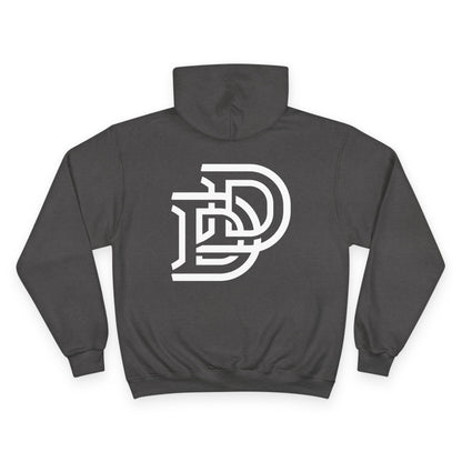 Dream Dads Hoodie — Minimal Script Front & Interlocking DD Back Pullover