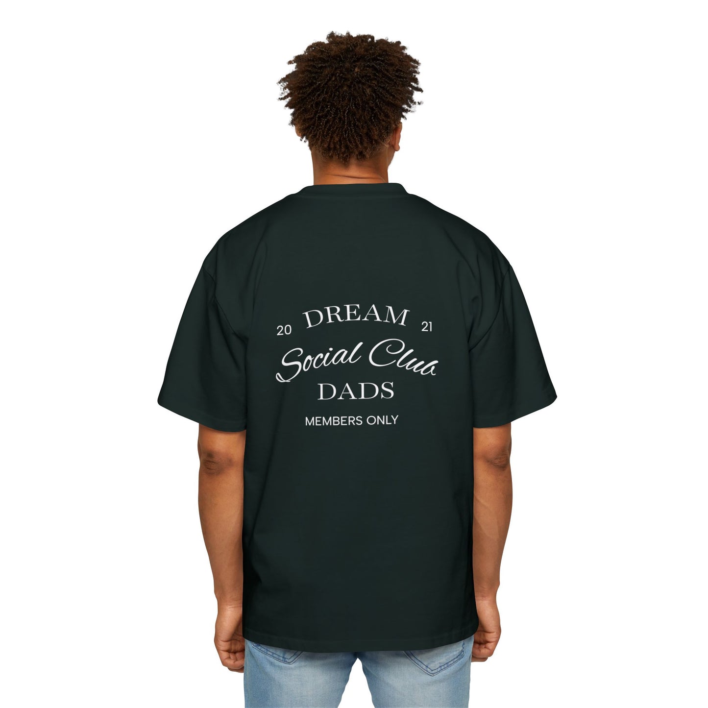 Dream Dads Tee — 'Dream Social Club Dads' Red Oversized Men's T-Shirt