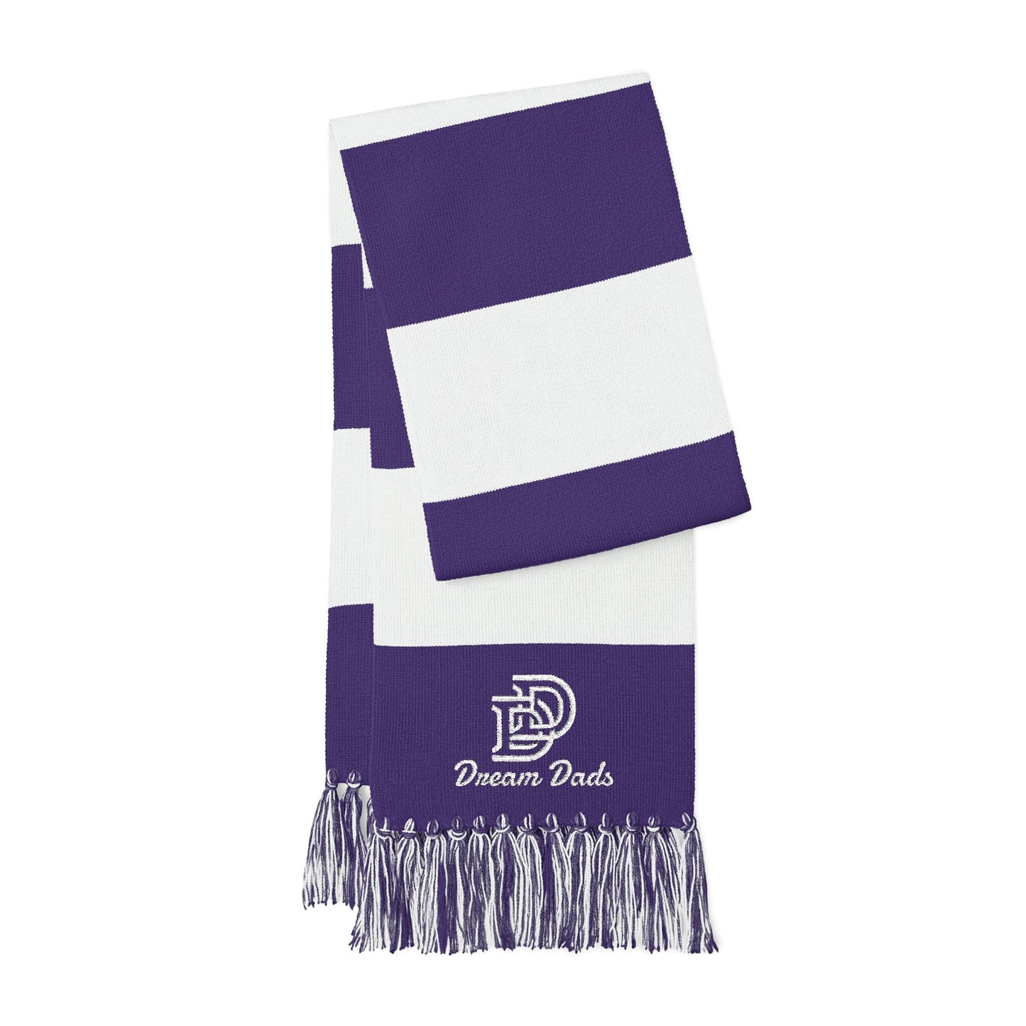 Embroidered Team Stripe Scarf – Custom Spectator Scarf with Logo