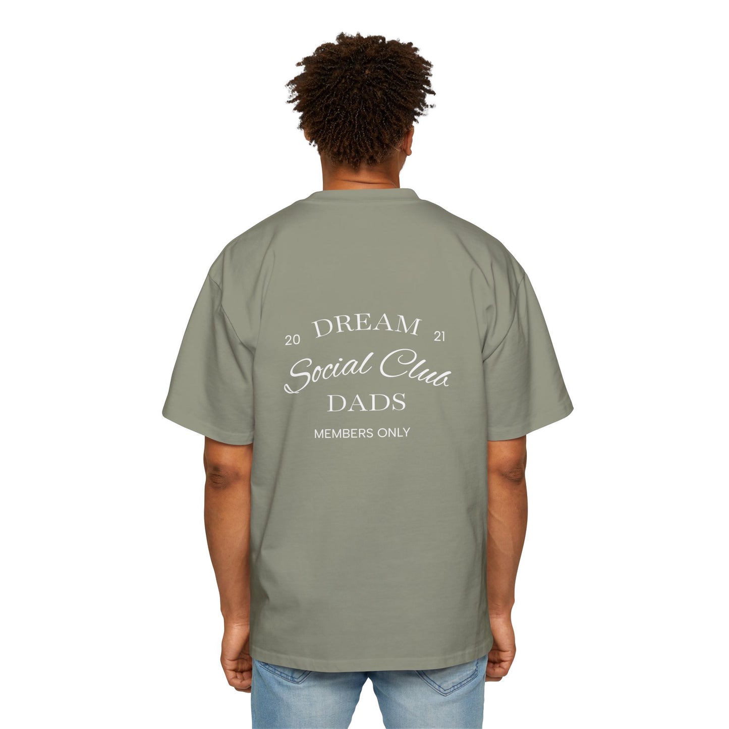 Dream Dads Tee — 'Dream Social Club Dads' Red Oversized Men's T-Shirt
