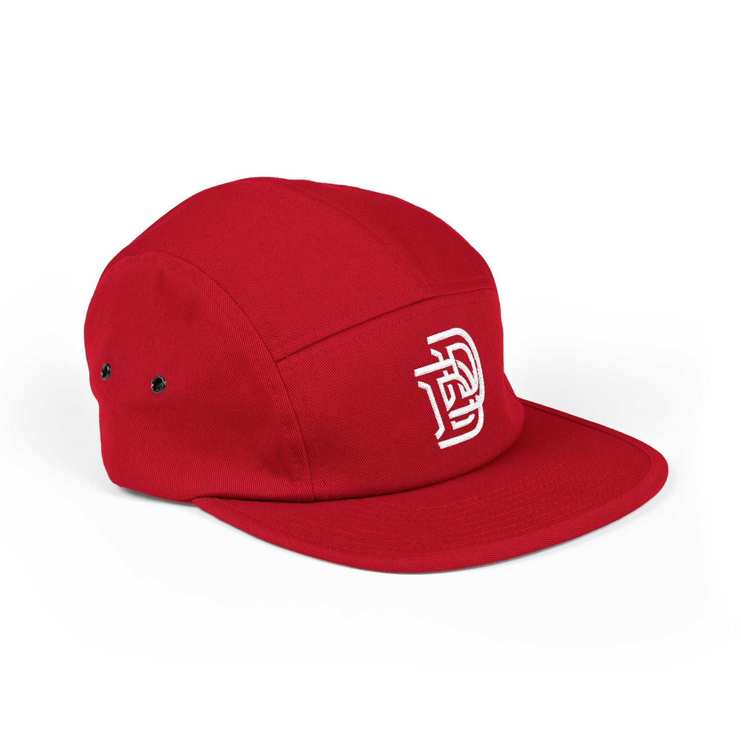 Embroidered D Logo 5-Panel Cap — Minimal Streetwear Hat