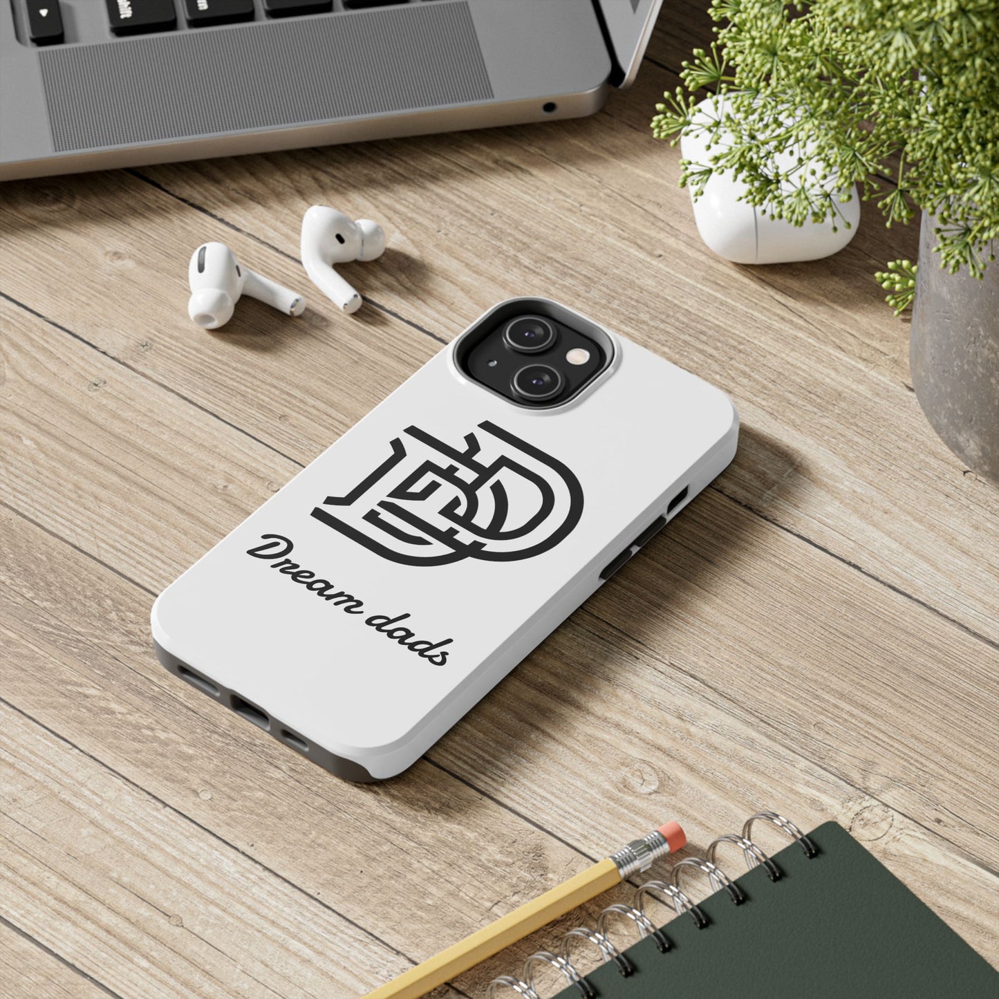 Dream Dads Tough Phone Case — Minimal Monogram DD Phone Cover for Fathers, Father’s Day Gift