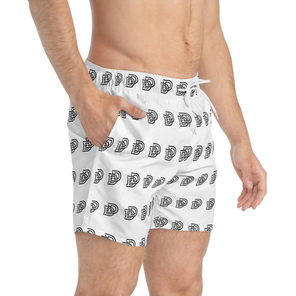 Monogram D Pattern All-Over Print Swim Trunks