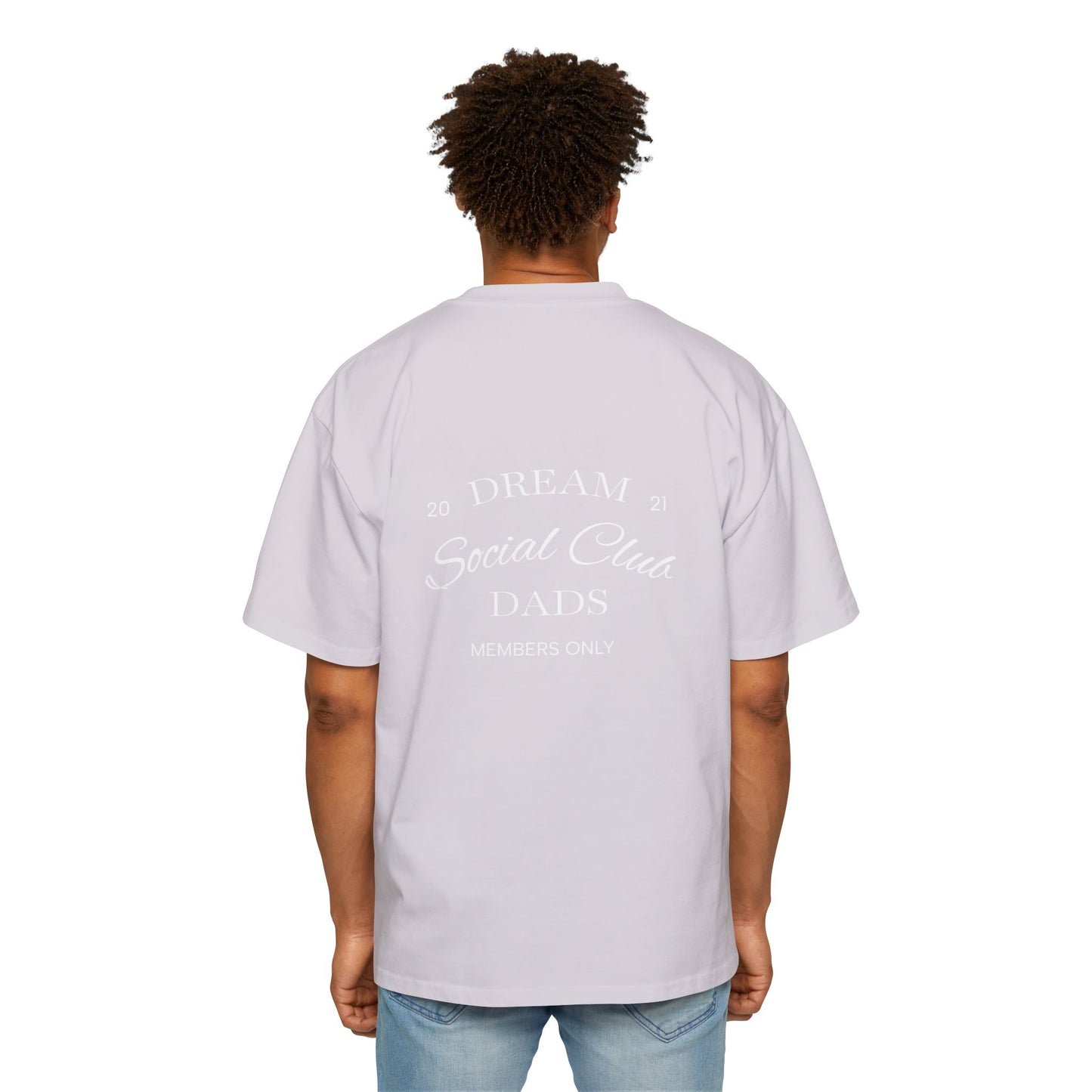 Dream Dads Tee — 'Dream Social Club Dads' Red Oversized Men's T-Shirt
