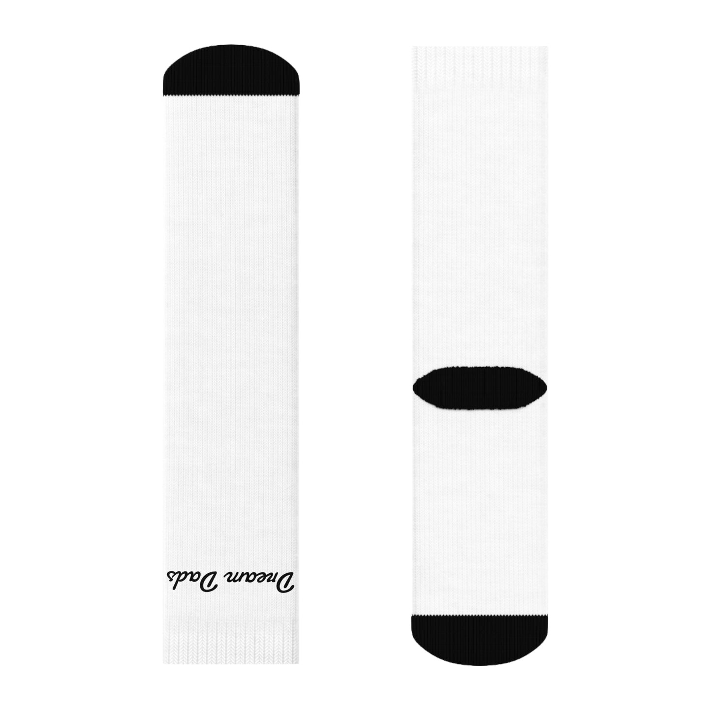 Dream Daddy Crew Socks — Novelty White Socks with Script Text