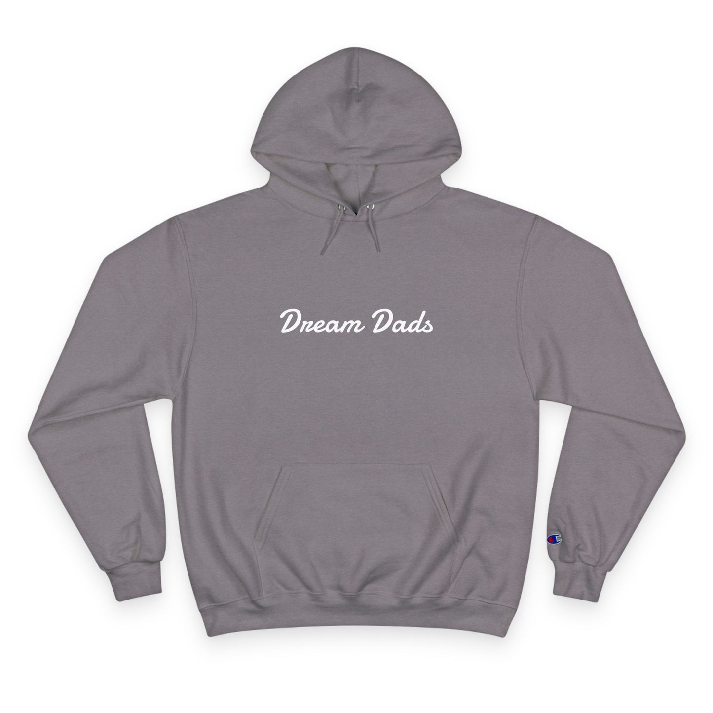Dream Dads Hoodie — Minimal Script Front & Interlocking DD Back Pullover