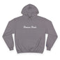 Dream Dads Hoodie — Minimal Script Front & Interlocking DD Back Pullover