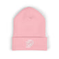 Embroidered Monogram Cuffed Beanie — Classic Initial D Knit Hat