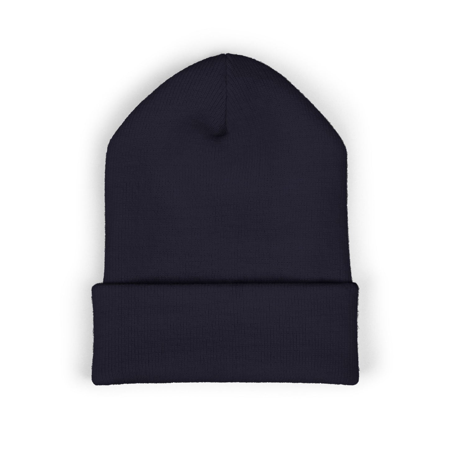 Embroidered Monogram Cuffed Beanie — Classic Initial D Knit Hat