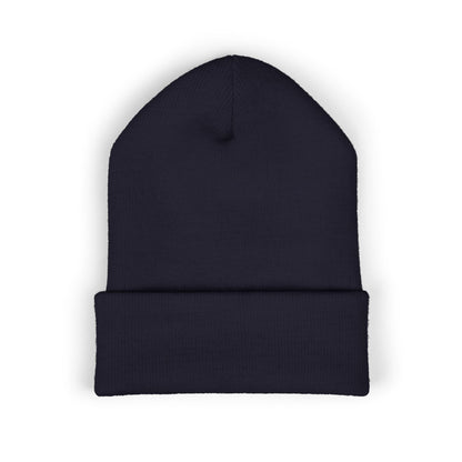 Embroidered Monogram Cuffed Beanie — Classic Initial D Knit Hat