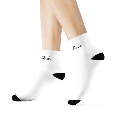Dream Daddy Crew Socks — Novelty White Socks with Script Text