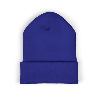 Embroidered Monogram Cuffed Beanie — Classic Initial D Knit Hat