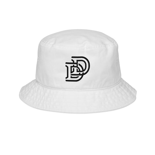 Embroidered DD Monogram Bucket Hat — Casual Streetwear Cap