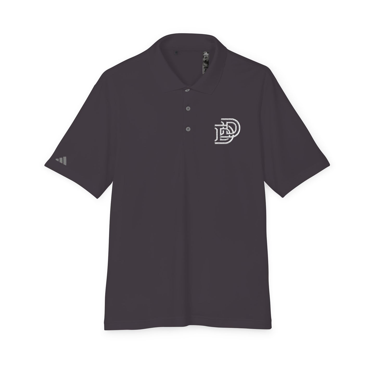 Orange Performance Polo with 'D' Chest Logo — Men's Golf & Team Shirt