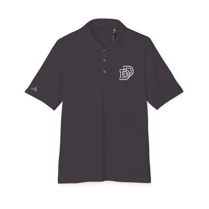 Orange Performance Polo with 'D' Chest Logo — Men's Golf & Team Shirt