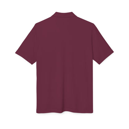 Orange Performance Polo with 'D' Chest Logo — Men's Golf & Team Shirt