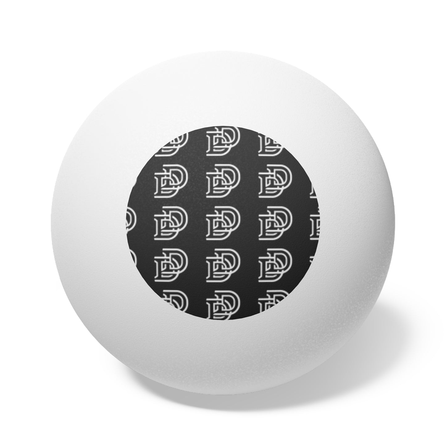 Custom Logo Ping Pong Balls (6-Pack) — Black Monogram Design