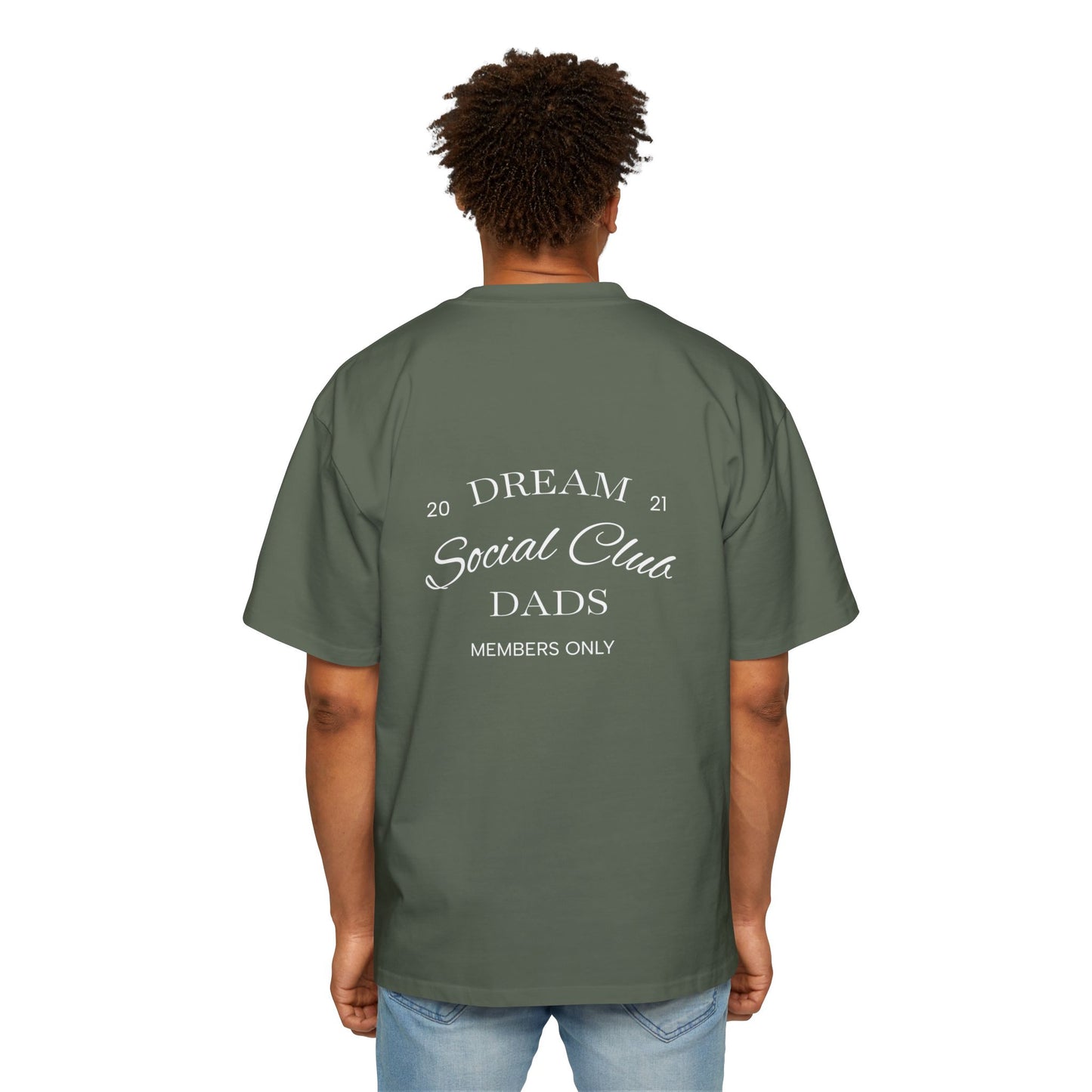 Dream Dads Tee — 'Dream Social Club Dads' Red Oversized Men's T-Shirt