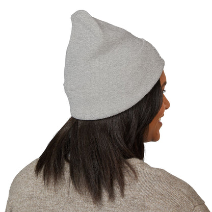 Embroidered Monogram Cuffed Beanie — Classic Initial D Knit Hat